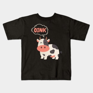 cow says oink Kids T-Shirt